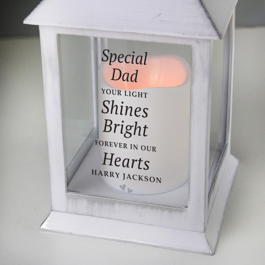 Personalised Your Light Shines Bright White Lantern Extra Image 2